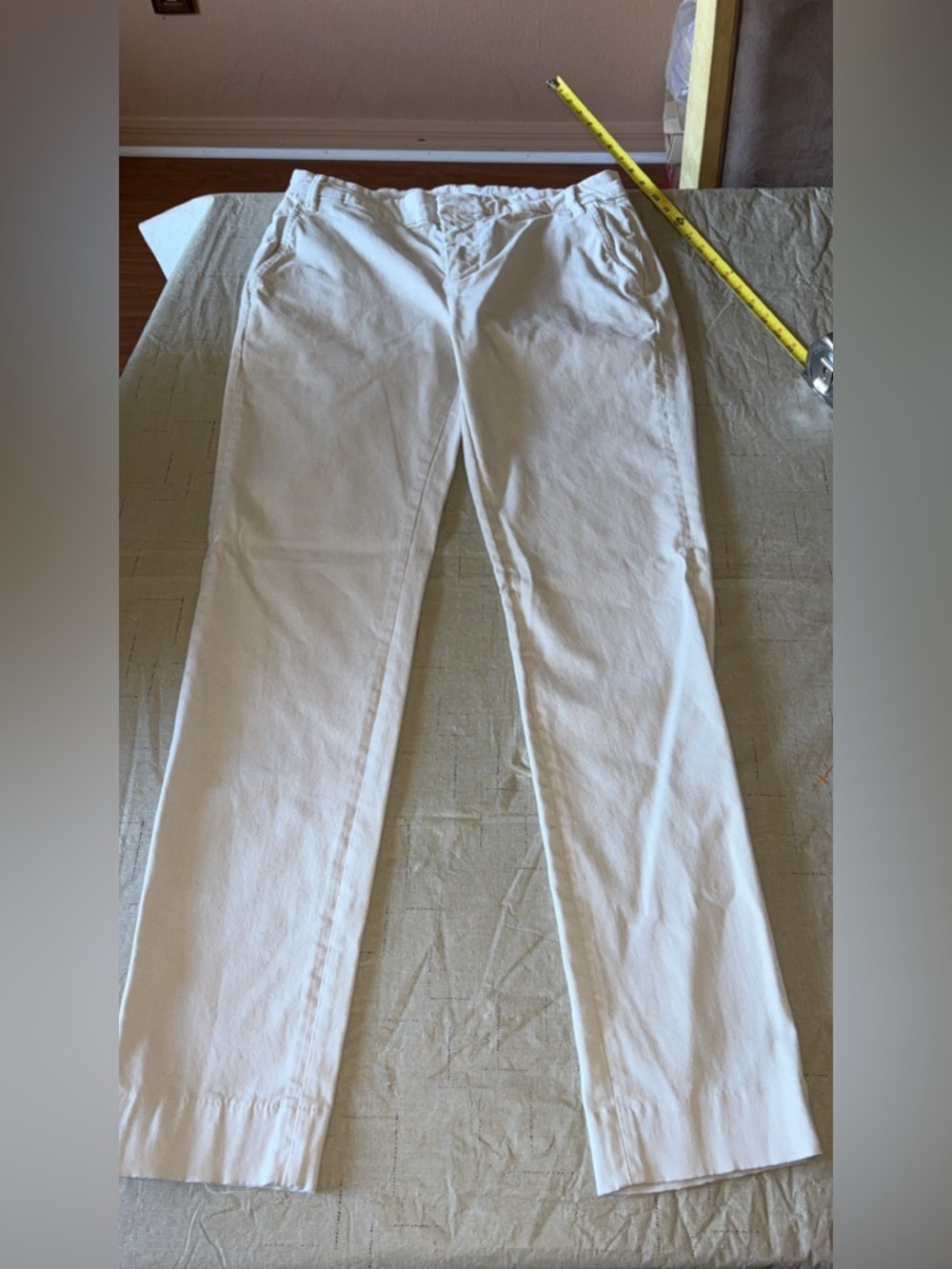 FRAME Women’s Size 30 Milk Beige Lyocell Straight Leg Premium Designer Pants